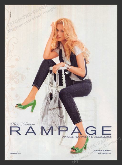 Rampage Footwear Petra Nemcova Legs 2000s Print Advertisement Ad 2008 Fetch the Paper!