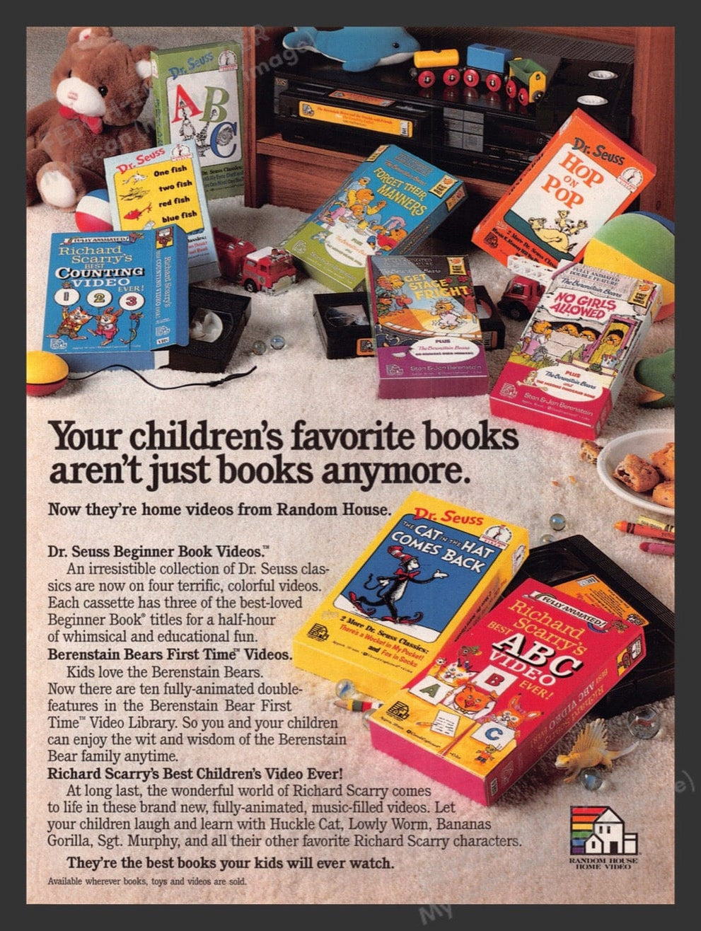 1989 Random House Kids Video Ad: Dr. Seuss, Berenstain Bears — Fetch ...