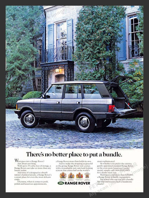 1990 Range Rover County Model Print Advertisement Ad