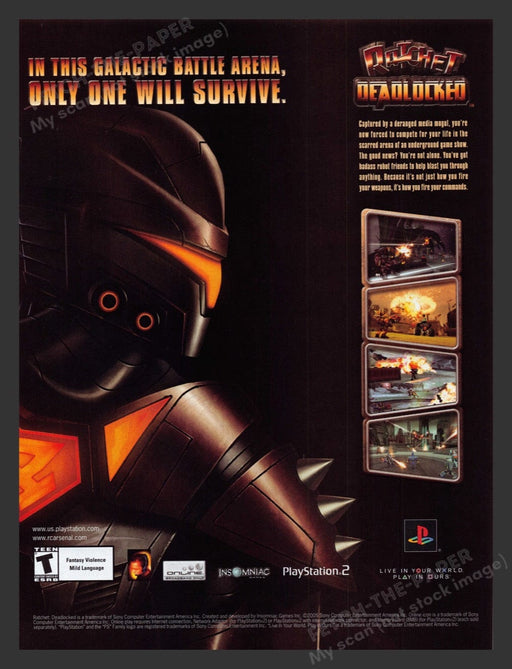 2006 Ratchet Deadlocked Video Game Print Advertisement