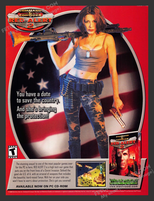 2000 Red Alert 2 Command & Conquer Video Game Print Advertisement.