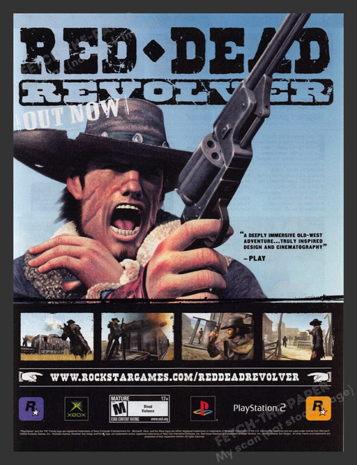 2004 Red Dead Revolver Video Game Print Advertisement