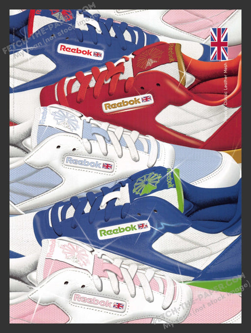 2004 Reebok Shoes Collegiate Classic Leather Mesh Print Advertisement Ad V2.