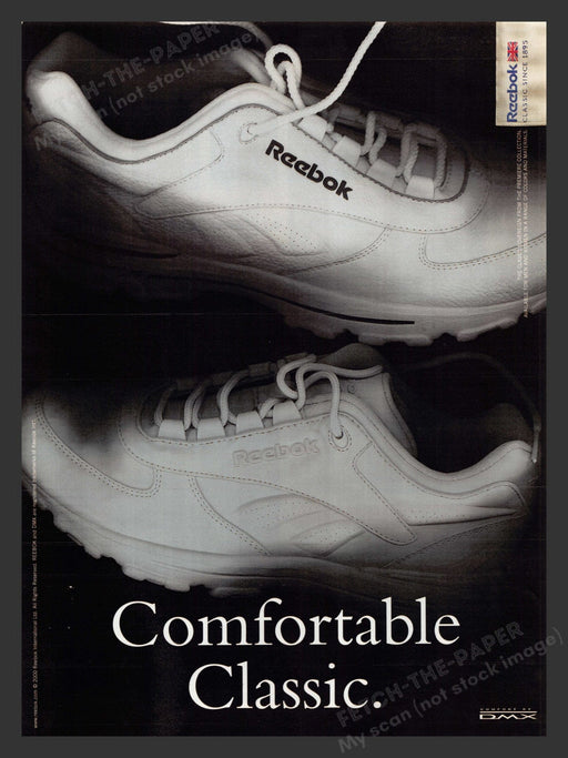2000 Reebok Shoes Comfortable Classic Print Advertisement Ad.