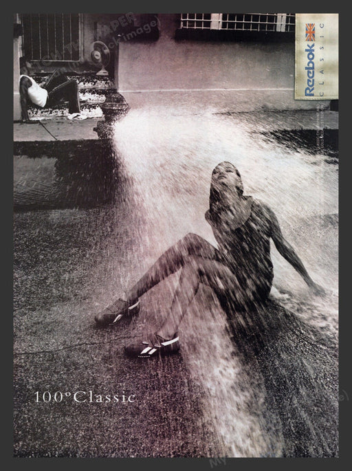 2002 Reebok Shoes Gold Medalist Slip On Cyclosprint Print Advertisement Ad.