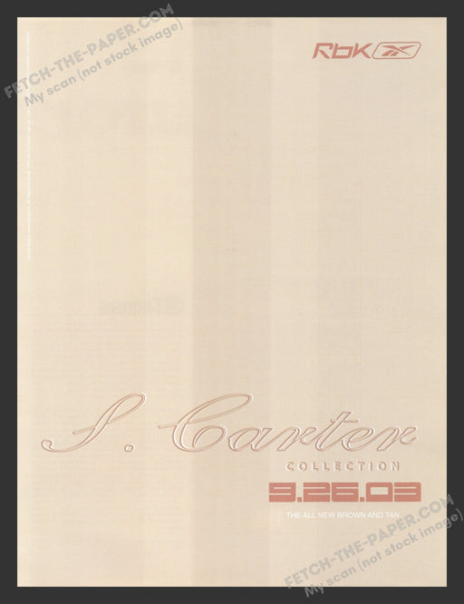 2003 Reebok Shoes S. Carter Collection Print Advertisement.