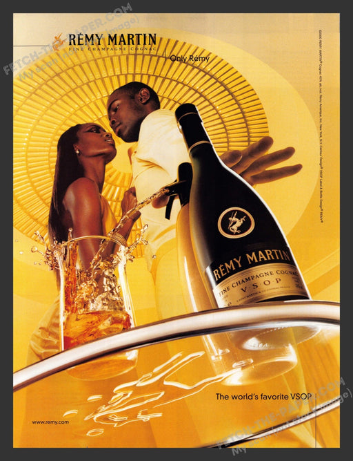 2000 Remy Martin Champagne Cognac Yellow Alcohol Print Advertisement Ad.