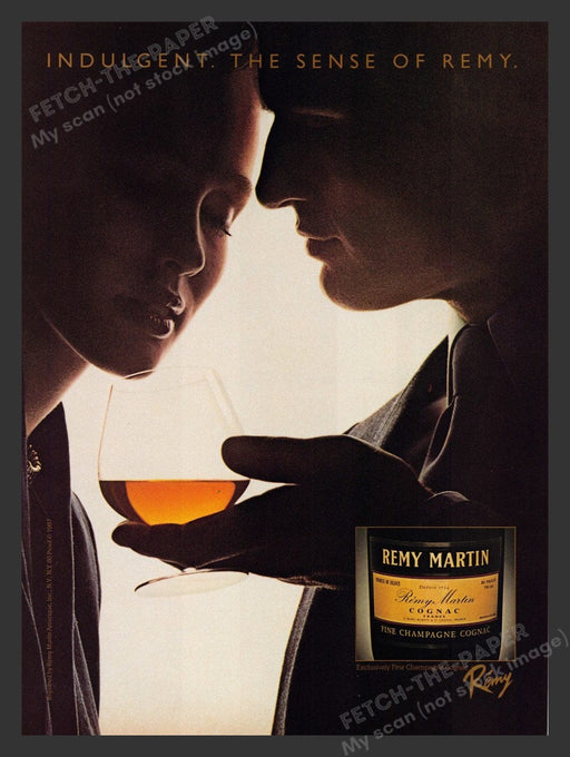 1987 Remy Martin Cognac Silhouette Couple Print Advertisement Ad