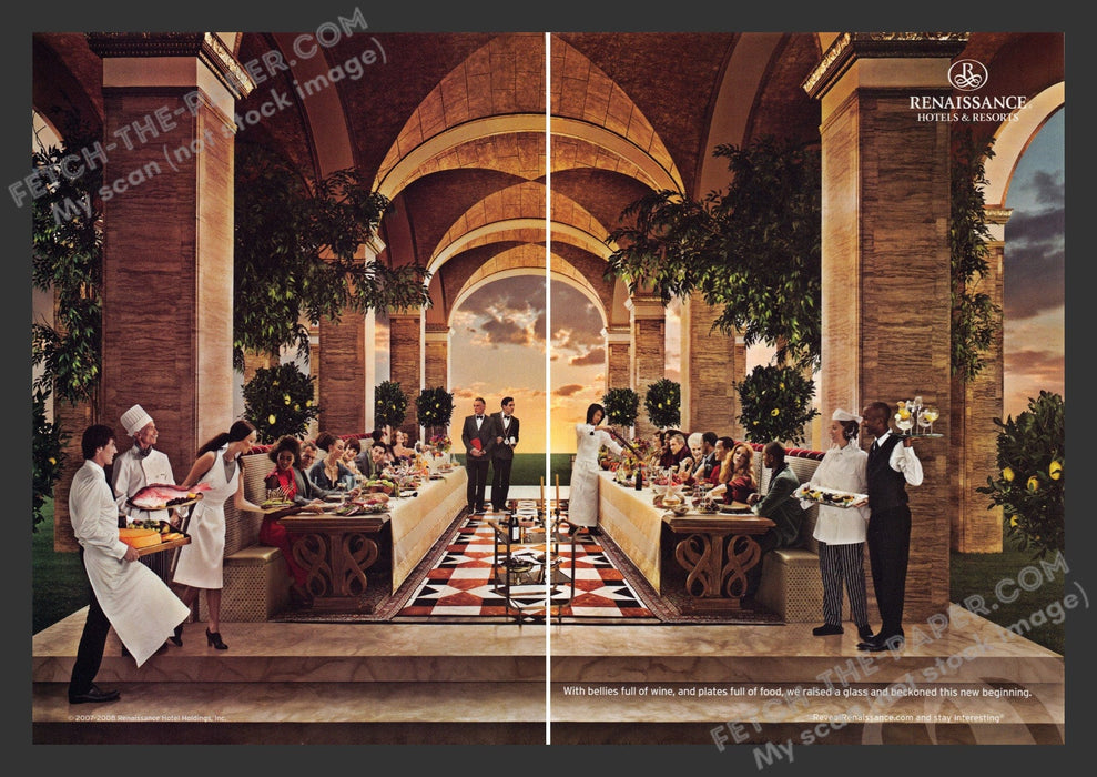 2007 Print Advertisement 2 Page Renaissance Hotels & Resorts Banquet Ad.