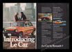 Renault Le Car 1970s Print Advertisement (2 pages) 1977 Couple Cityscape Fetch the Paper!