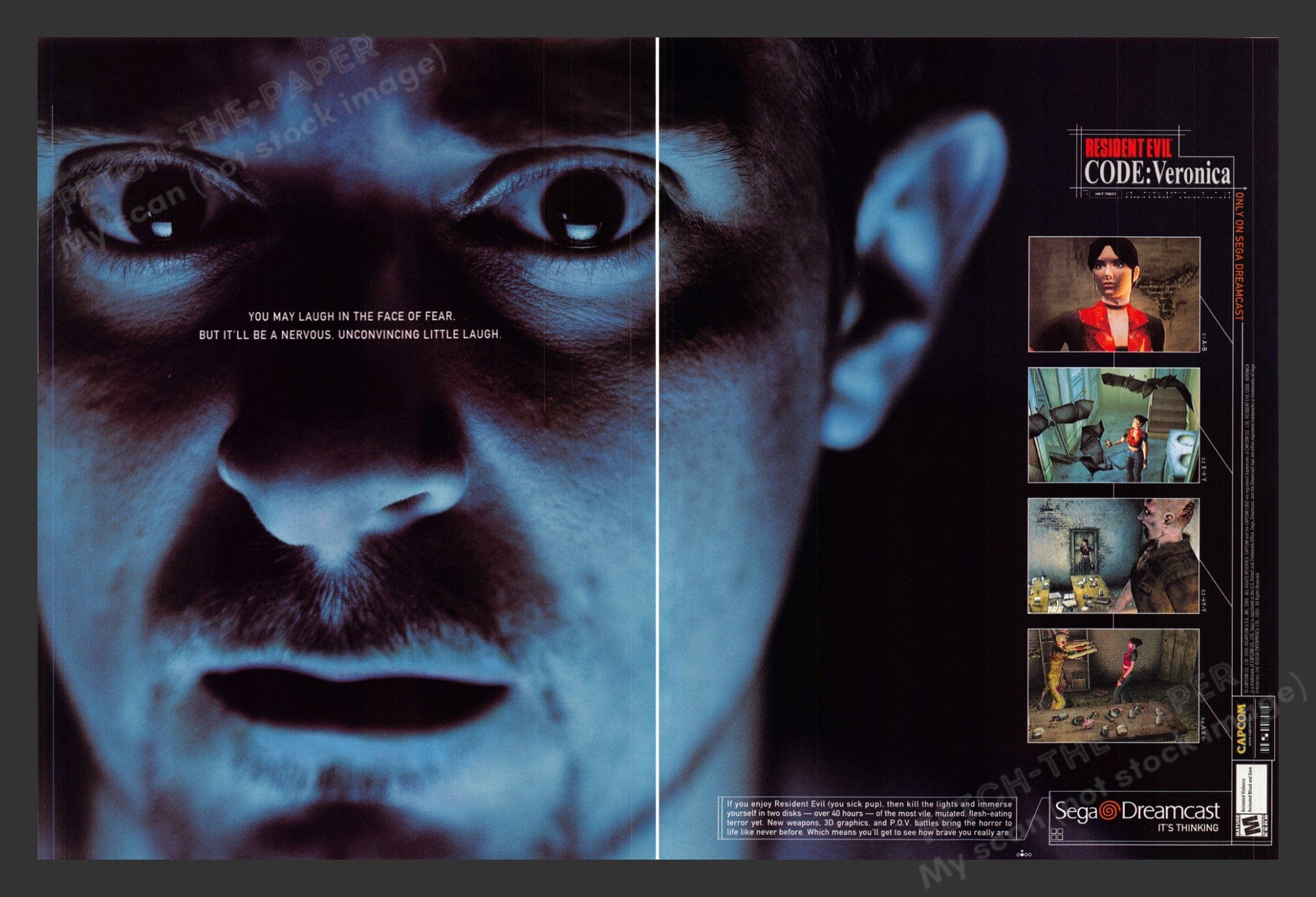Resident Evil CODE: Veronica Video Game 2000 Print Advertisement (2 Pa ...