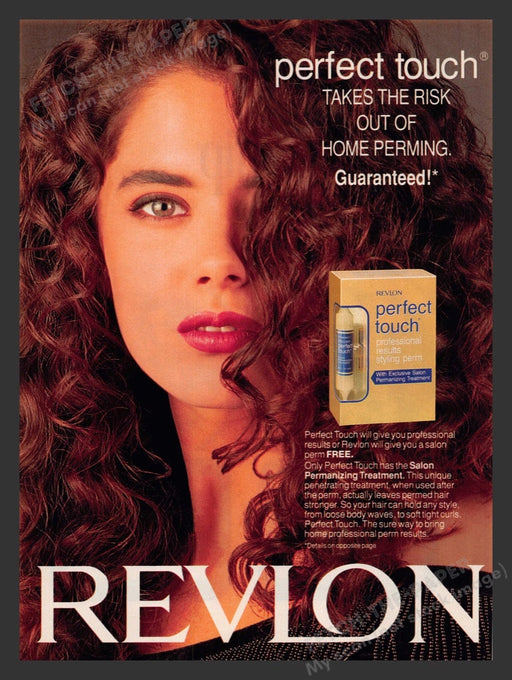 1992 Revlon Perfect Touch Home Perming Print Advertisement Ad