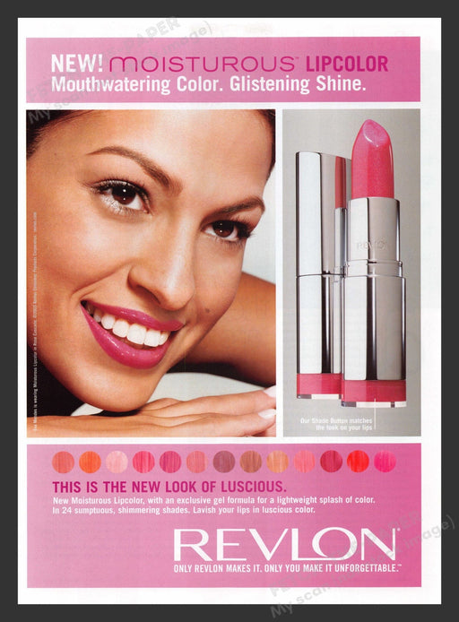 2003 Revlon Moisture Lip Color Eva Mendes Print Advertisement Ad