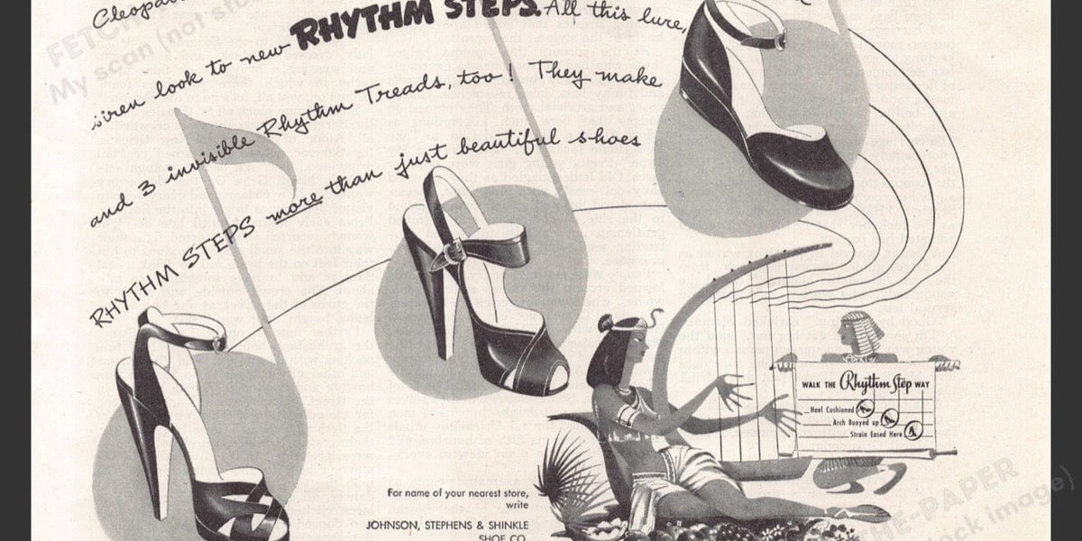 Rhythm Step Shoes 1940s Print Advertisement Ad 1948 — Fetch-the-Paper