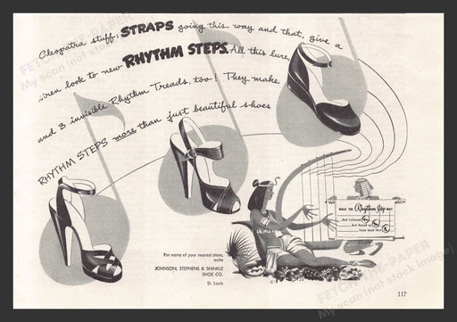 1948 Rhythm Step Shoes Print Advertisement Ad