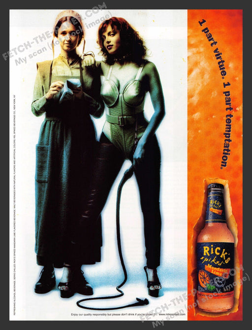 2001 Rick's Spiked Mandrin Lime 1pt Virtue & Tempt Alcohol Print Advertisement.