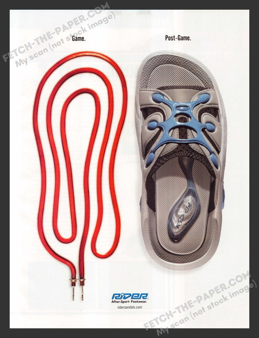 2002 Rider After-Sport Footwear Sandals Print Advertisement.