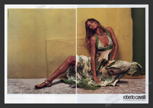 Roberto Cavalli 2000s Print Advertisement (2 pages) 2007 Hot Sweaty Legs Dress Fetch the Paper!