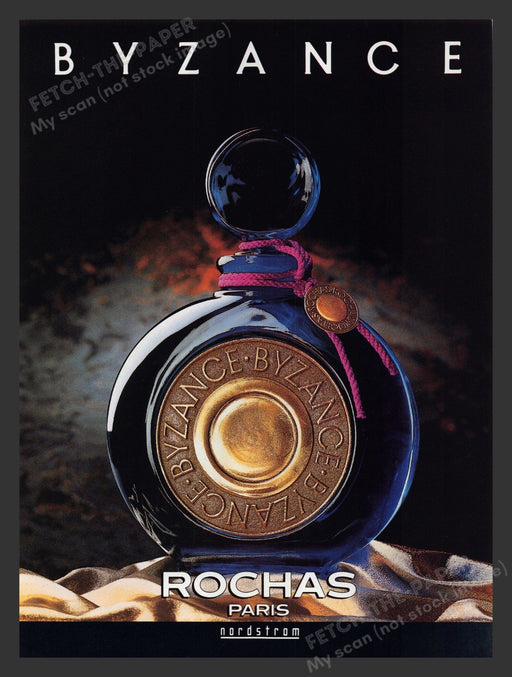 Rochas Paris Byzance Perfume 1990s Print Advertisement Ad 1992 Fetch the Paper!