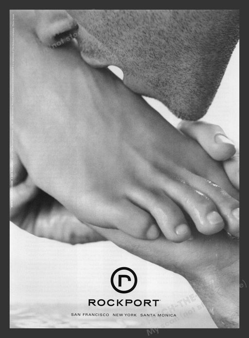 Rockport Bare Foot Kissing 2000s Print Advertisement 2001 Fetch the Paper!
