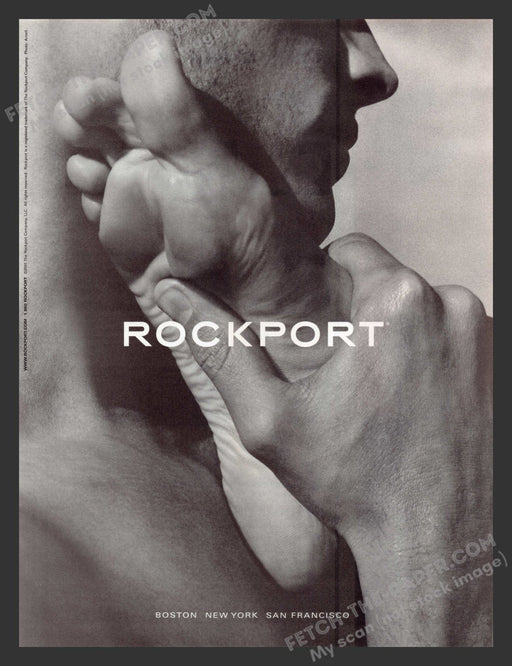 2001 Print Advertisement Rockport Footwear Bare Feet & Toes Ad.