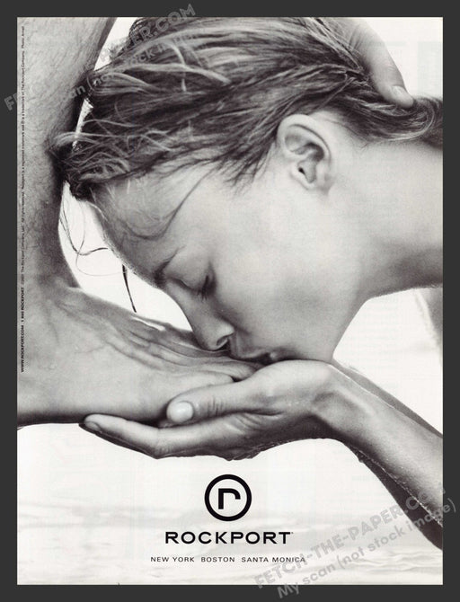 2001 Rockport Footwear Kissing Foot Print Advertisement.