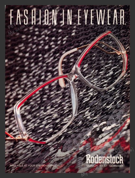 1988 Rodenstock Eyewear "Lady" Model Print Advertisement Ad