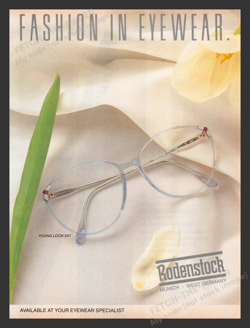 1988 Rodenstock Eyewear "Young Look" Model Print Advertisement Ad
