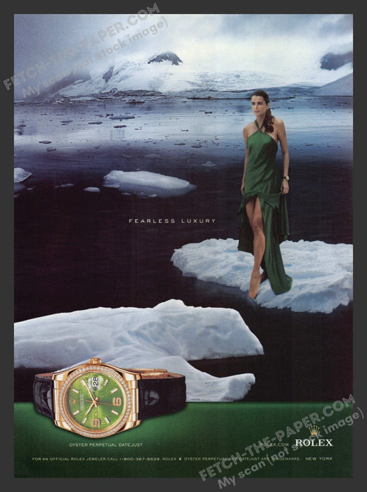 2007 Print Advertisement Rolex Watches Icebergs Oyster Perpetual Datejust Ad.