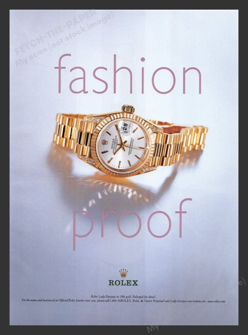 2000 Rolex Watches Lady Datejust  Print Advertisement Ad