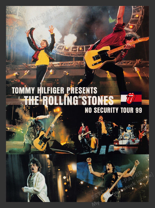 1999 Rolling Stones No Security Tour '99 Tommy Hilfiger Print Advertisement Ad