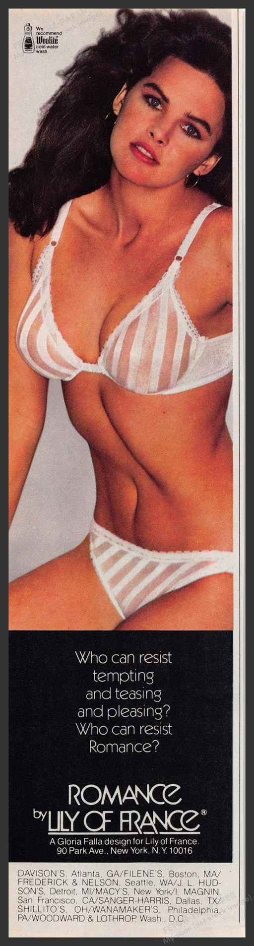 Romance by Lily of France Bra & Panties 1980s Print Advertisement Ad 1983 Fetch the Paper!