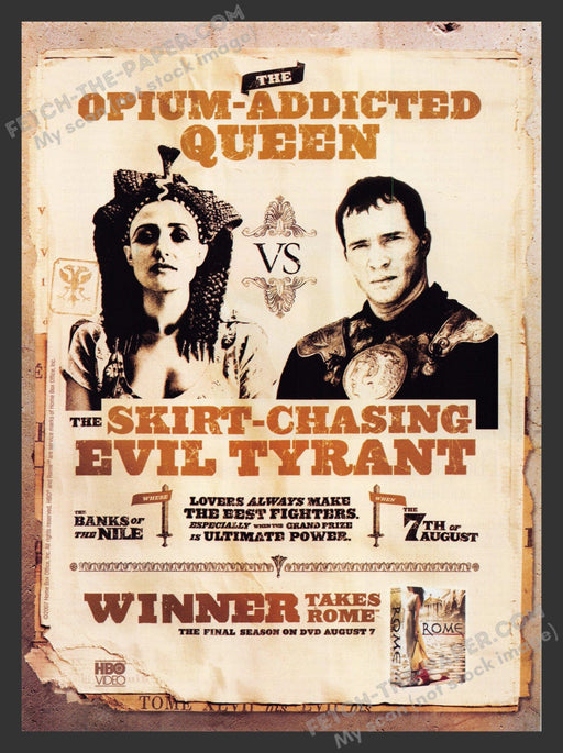 2007 Print Advertisement Rome T.V. Show HBO Ad.