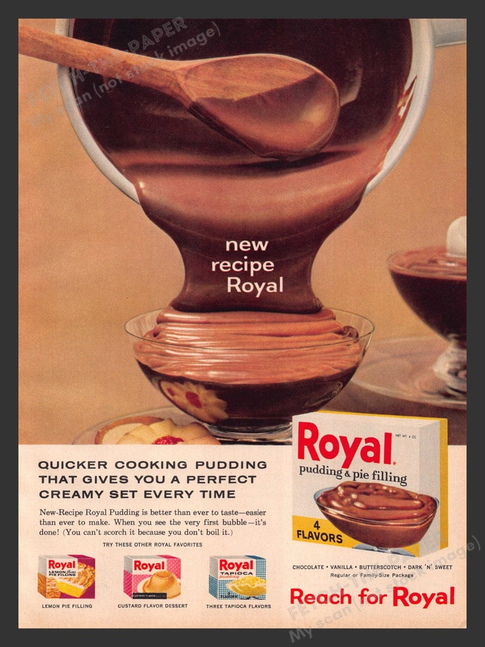 Vintage 1963 Royal Pudding Pie Filling Ad - New Recipe — Fetch-the-Paper