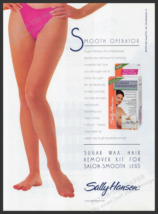 Sally Hansen Hair Remover 1990s Print Advertisement Ad 1999 Legs Sugar Wax Fetch the Paper!