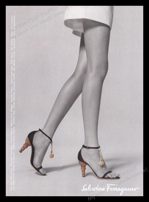 Salvatore Ferragamo Shoes 2000s Print Advertisement Ad 2006 Long Legs Fetch the Paper!