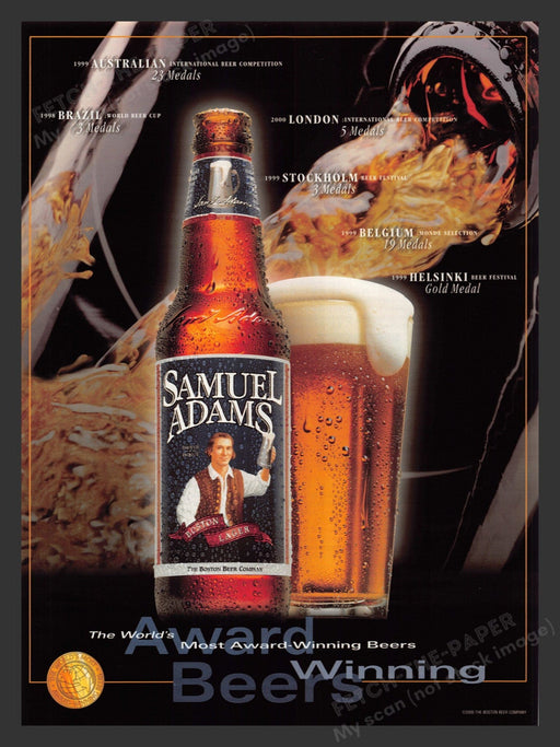 2000 Samuel Adams Beer Alcohol Award Winning Print Advertisement Ad.