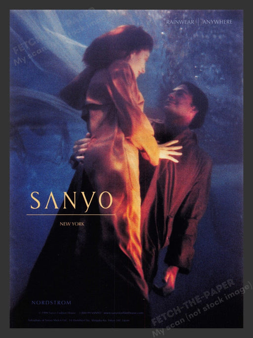 1999 Sanyo Rainwear Anywhere New York Print Advertisement Ad