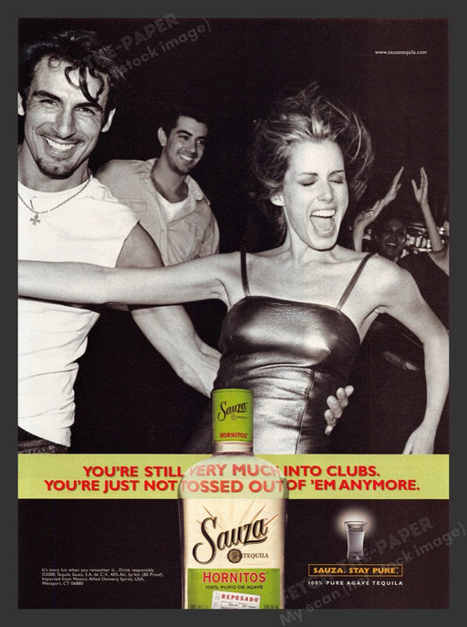 2000 Sauza Hornitos Tequila Clubbing Print Advertisement Ad