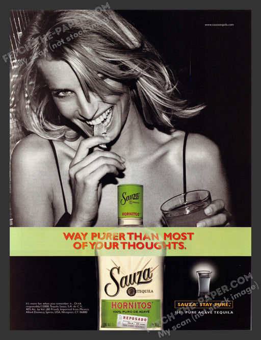 2001 Print Advertisement Sauza Tequila "Way Purer Than Most of Your Thoughts".
