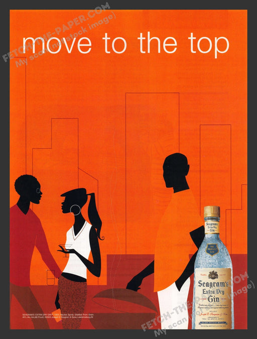 2005 Print Advertisement Seagram's Extra Dry Gin Illustrated Alcohol Ad.
