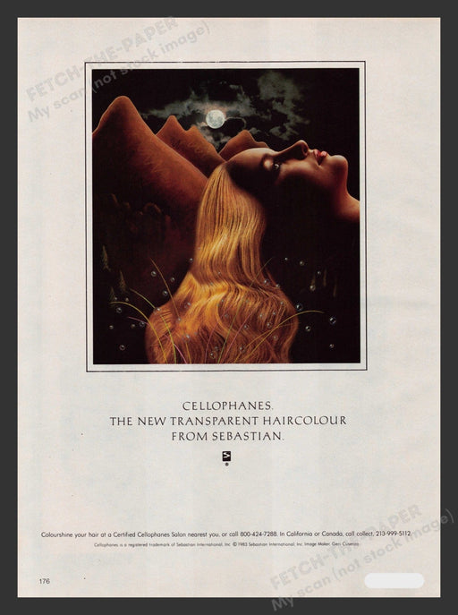 Sebastian Cellophanes Hair Color 1980s Print Advertisement 1983 Fetch the Paper!