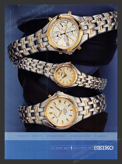 2000 Seiko Le Grand Sport Watch Print Advertisement Ad