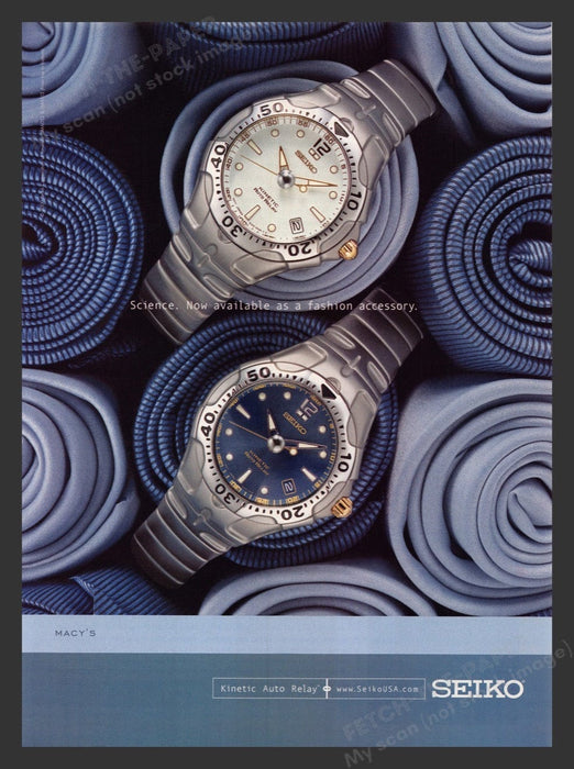 2000 Seiko Watches Kinetic Auto Relay Print Advertisement Ad