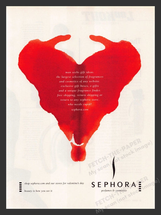 2000 Sephora Rorschach Test Red Print Advertisement Ad