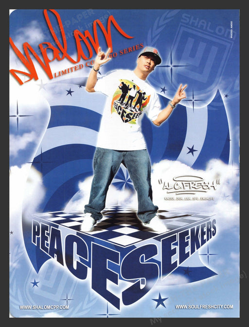 2007 Shalom Clothing Al C. Fresh Peace Seekers Print Advertisement.