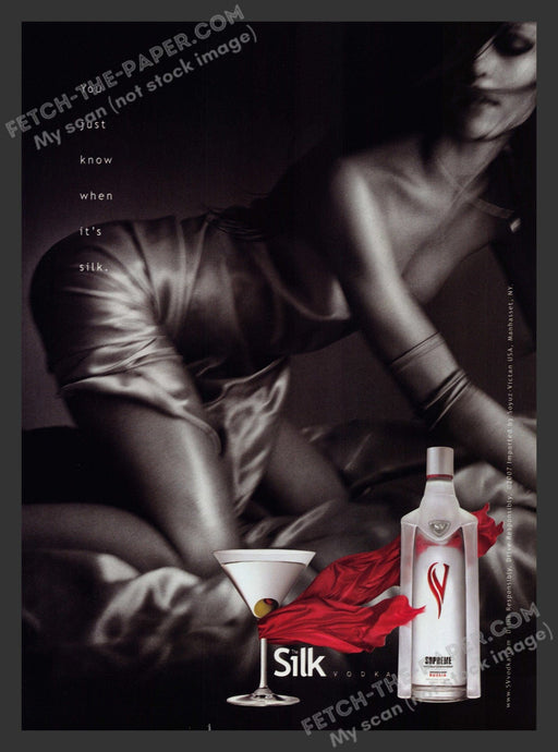 2007 Print Advertisement Silk Vodka Supreme Russia Alcohol Ad.
