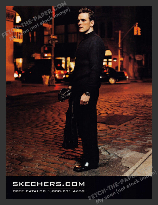2001 Print Advertisement Skechers Footwear Actor Matt Dillon City Street Ad.