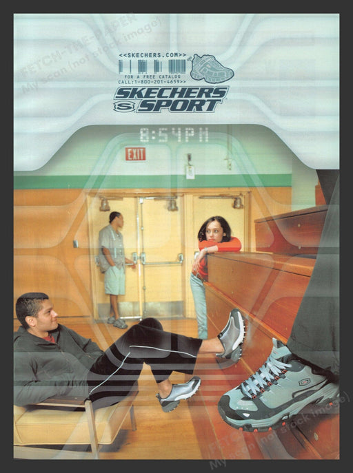 2001 Skechers Sport Shoes Gym Bleechers Print Advertisement Ad.