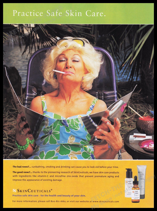 SkinCeuticals 2000s Print Advertisement Ad 2000 Fetch the Paper!